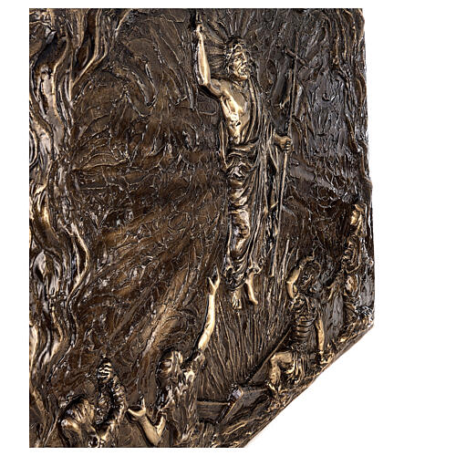 Plaque Résurrection de Christ en bronze 75x100 cm pour EXTÉRIEUR 8