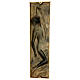Plaque Vierge et Christ mort en bronze 50x15 cm pour EXTÉRIEUR s5
