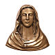 Plaque with Face of the Virgin Mary in bronze 35x35 cm for EXTERNAL USE s1
