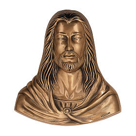 Plaque with Face of Christ in bronze 35x35 cm for EXTERNAL USE