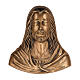 Plaque Visage de Christ Sauveur bronze 35x35 cm pour EXTÉRIEUR s1