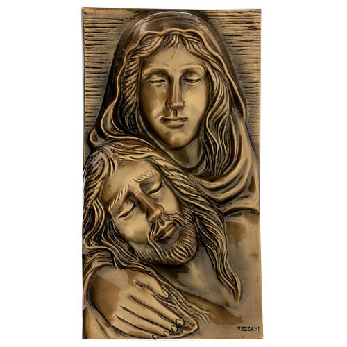 Pieta close-up plaque in bronze, 35x20 cm for OUTDOORS 1