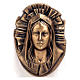 Plaque Visage Vierge avec rayons bronze 45x30 cm pour EXTÉRIEUR s1