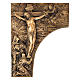 Plaque of the Crucifixion in bronze 50x40 cm for EXTERNAL USE s1