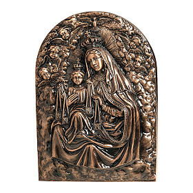 Placa Virgen del Carmen bronce 65x45 cm para EXTERIOR