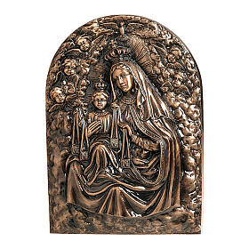 Plaque of Our Lady of Mount Carmel in bronze, 65x45 cm for OUTDOORS