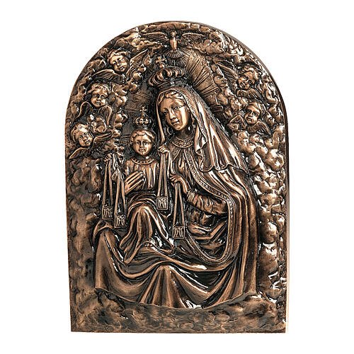 Plaque of Our Lady of Mount Carmel in bronze, 65x45 cm for OUTDOORS 1
