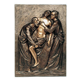 Placa Deposição de Cristo da Cruz Bronze 70x50 cm PARA EXTERIOR