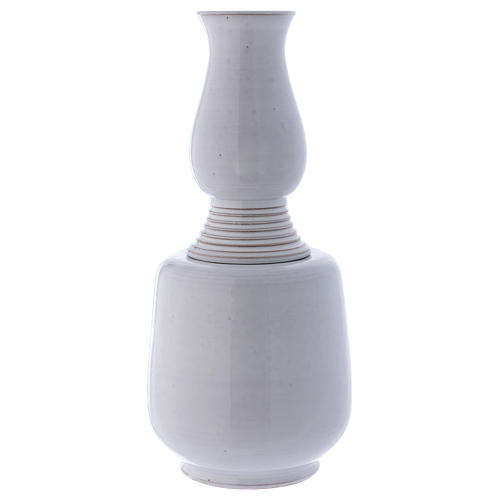 Cremation urn white vase h 40 cm 1