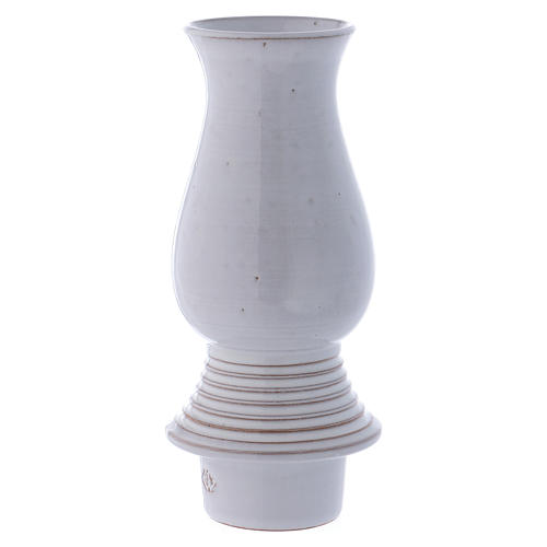 Urne cinéraire vase blanc h 40 cm 3