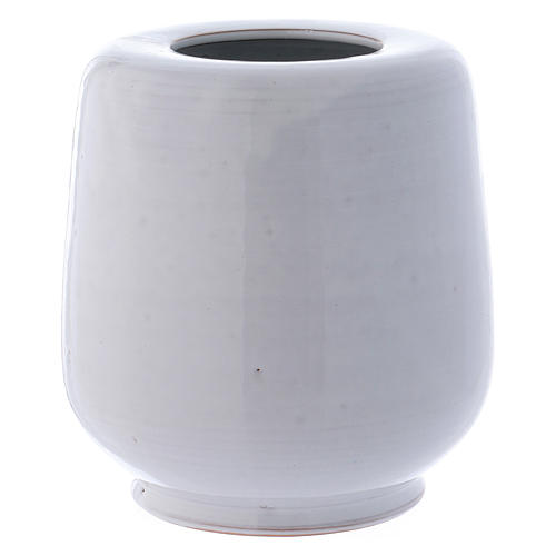 Urne cinéraire vase blanc h 40 cm 4
