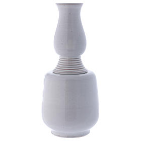 Urna cinerária vaso branco h 40 cm