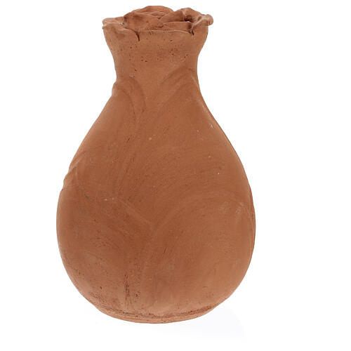 Cremation urn Bocciolo, blooming rose, terracotta 3