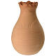 Cremation urn, rose bud shape in red terracotta s5