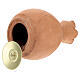 Cremation urn, rose bud shape in red terracotta s4