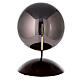 Urna funerária modelo "Ovazione" esfera cinzenta com base de madeira de mogno s3