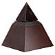 Urna cineraria Pharoh piramidale in mogano e vetro di Murano s1