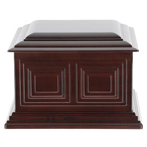 Florentine cremation urn in varnished mahogany 1
