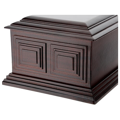 Florentine cremation urn in varnished mahogany 4