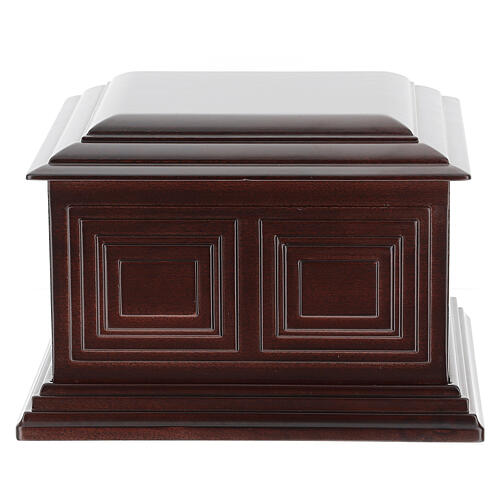 Florentine cremation urn in varnished mahogany 6