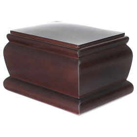 Casket funeral urn in mahogany