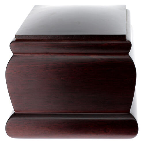Cremation urn, casket in varnished mahogany 3