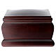 Cremation urn, casket in varnished mahogany s1