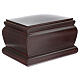 Cremation urn, casket in varnished mahogany s4