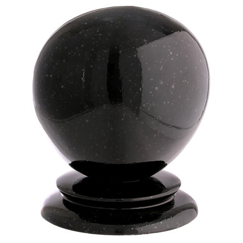 Hands urn with sphere, in ceramic and steel 5