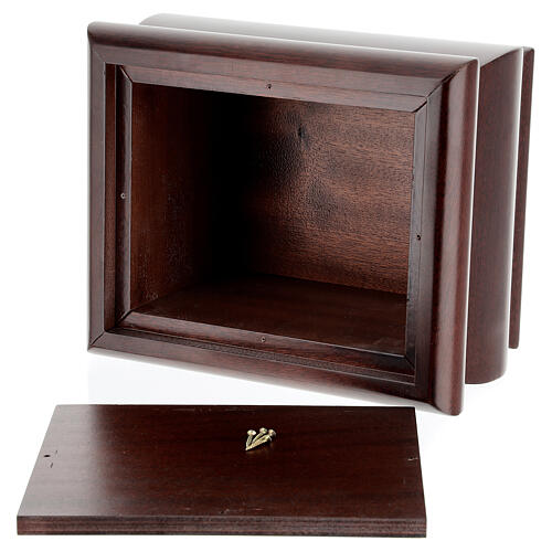 Funeral urn vault varnished mahogany casket 5