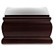 Funeral urn vault varnished mahogany casket s1