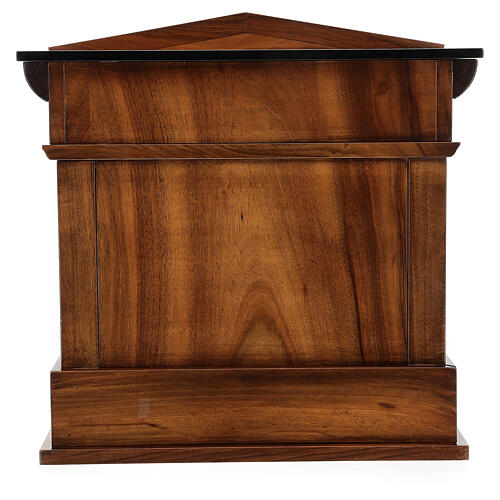 Temple funeral urn in wood and copper suitable for containing 2 urns 11