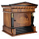 Temple funeral urn in wood and copper suitable for containing 2 urns s5