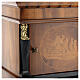 Temple funeral urn in wood and copper suitable for containing 2 urns s6