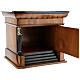 Temple funeral urn in wood and copper suitable for containing 2 urns s8