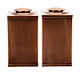Temple funeral urn in wood and copper suitable for containing 2 urns s9