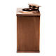 Temple funeral urn in wood and copper suitable for containing 2 urns s10