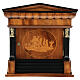 Temple cremation urn, in varnished mahogany for 2 urns s1