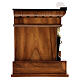 Temple cremation urn, in varnished mahogany for 2 urns s7