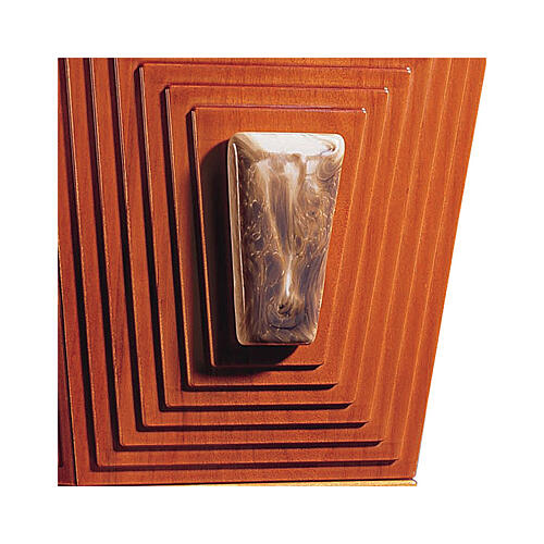 Joser Pyramid cremation urn in wood and Bassano ceramic 2