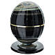 Meteorite funeral urn in Murano glass and steel sphere s1