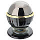 Meteorite funeral urn in Murano glass and steel sphere s3