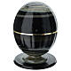 Meteorite cremation urn in Murano glass with steel sphere s11