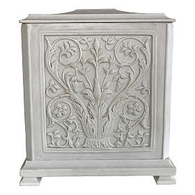 Cremation urn Renaissance, squared shape, polished marble dust