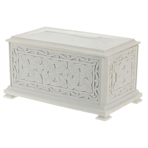 Cremation urn Renaissance, rectangular shape, polished marble dust 4