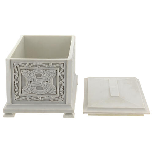 Cremation urn Renaissance, rectangular shape, polished marble dust 5