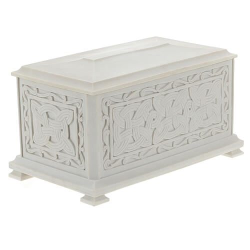 Cremation urn Renaissance, rectangular shape, polished marble dust 6