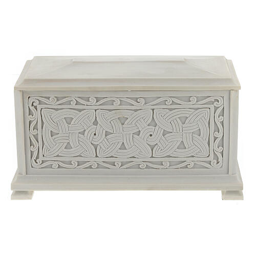 Cremation urn Renaissance, rectangular shape, polished marble dust 7