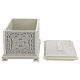 Cremation urn Renaissance, rectangular shape, polished marble dust s5