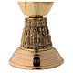 Flower vase in golden brass, steel basket with apostles s3